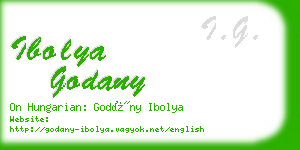 ibolya godany business card